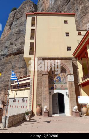 Monastère de Mega Spilaio, Péloponnèse, Grèce. Banque D'Images