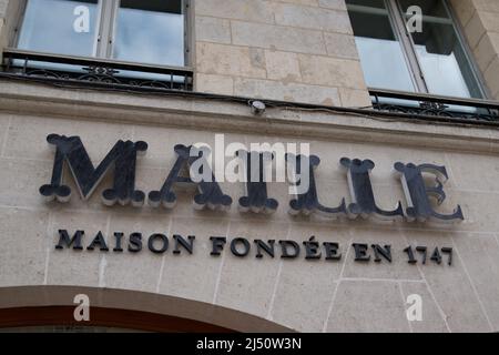 Bordeaux , Aquitaine France - 03 20 2022 : texte du logo maille et marque de la moutarde Banque D'Images