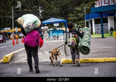 Immigration légale et illégale, Venezuela, Colombie, Équateur, Amérique du Sud Banque D'Images