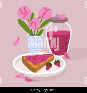 Confiture tarte encore vie Illustration de Vecteur