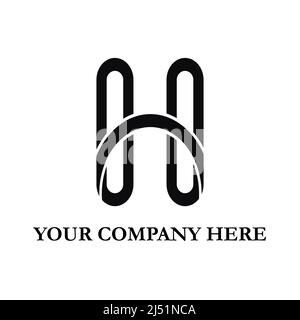 Logo H. Illustration représentant une lettre abstraite H logo. Monogramme lettre H Business Company Vector logo Design Illustration de Vecteur