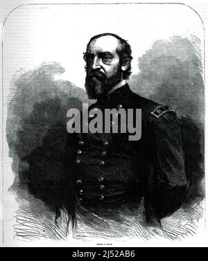 George Gordon Meade, général de l'armée de l'Union pendant la guerre civile américaine et ingénieur civil. illustration du siècle 19th. Banque D'Images