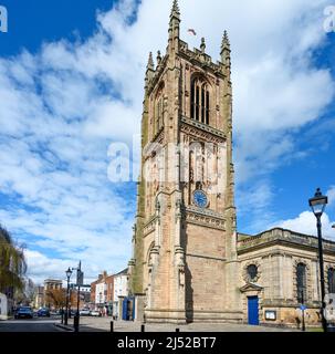 Cathédrale de Derby, Iron Gate, Derby, Derbyshire, Angleterre, ROYAUME-UNI Banque D'Images