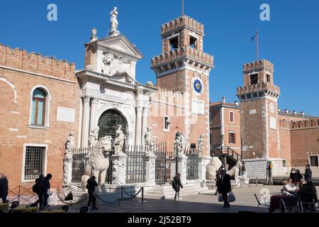 Porta Magna à l'Arsenal Venise Italie Banque D'Images