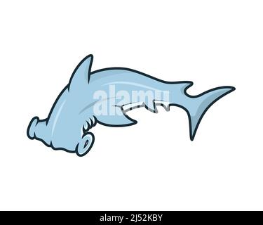 Vecteur d'illustration du requin marteau brillant Illustration de Vecteur