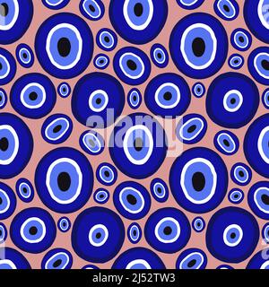 Été sans couture magie mal oeil motif pour les tissus et l'emballage et les cadeaux, cartes et linge et papier d'emballage Banque D'Images