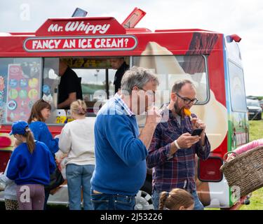 Old Berkshire Hunt point to point, Lockinge, Royaume-Uni 19 avril 2022 Banque D'Images