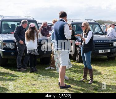 Old Berkshire Hunt point to point, Lockinge, Royaume-Uni 19 avril 2022 Banque D'Images