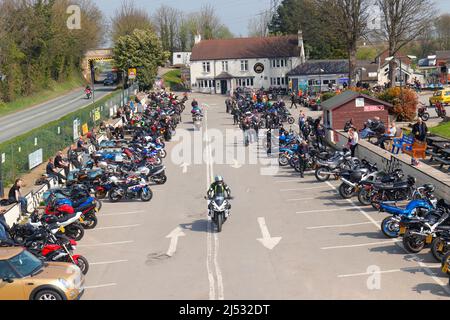 Squires Bikers Cafe à Sherburn à Elmet, North Yorkshire, Royaume-Uni Banque D'Images