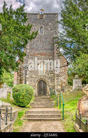 Saint-Martins, la plus ancienne église du monde anglophone, à Canterbury, en Angleterre. Banque D'Images