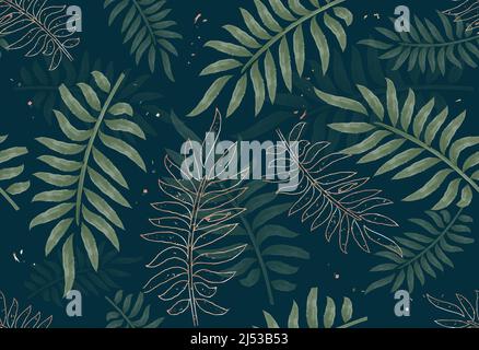 Art tropical abstrait Illustration de Vecteur