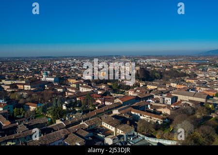 Vue sur Castiglione delle Stiviere Mantova, Italie Banque D'Images