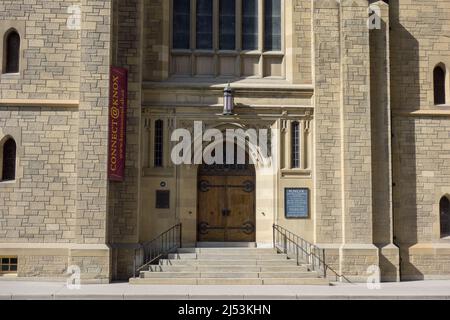 KNOX United Church est une église néo-gothique située à Calgary, en Alberta, au Canada et membre de l'Église unie du Canada. Banque D'Images