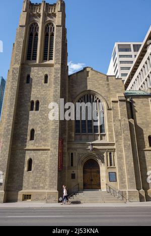 KNOX United Church est une église néo-gothique située à Calgary, en Alberta, au Canada et membre de l'Église unie du Canada. Banque D'Images