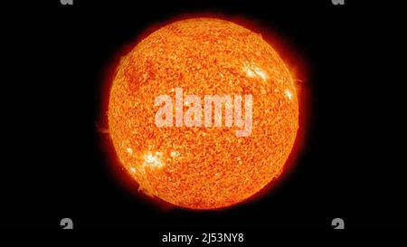 L'activité solaire de surface du Soleil. Des éléments de cette image ont été fournis par la NASA. Banque D'Images