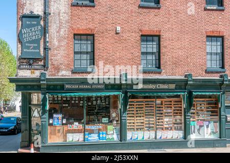 Magasins de plantes en osier et clinique Bramley à Sheffield. Banque D'Images