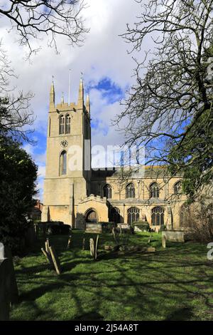 Église Saint-Pierre et Saint-Paul, Abbaye de Bourne, ville de Bourne ; Lincolnshire ; Angleterre ; ROYAUME-UNI Banque D'Images