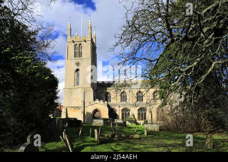 Église Saint-Pierre et Saint-Paul, Abbaye de Bourne, ville de Bourne ; Lincolnshire ; Angleterre ; ROYAUME-UNI Banque D'Images