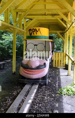 Spreepark, promenade amusante dans l'ancien parc d'attractions de la RDA, Allemagne, Berlin Banque D'Images