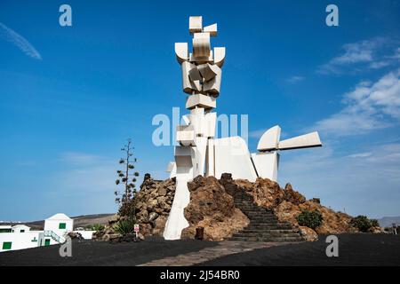 Sculpture 'Monumento al Campesino' de l'artiste Cesar Manrique, îles Canaries, Lanzarote, Mozaga Banque D'Images