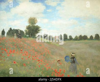 Le champ du coquelicot près d'Argenteuil, les coquelicot, Claude Monet, 1873, Musée d'Orsay, Paris, France, Europe Banque D'Images