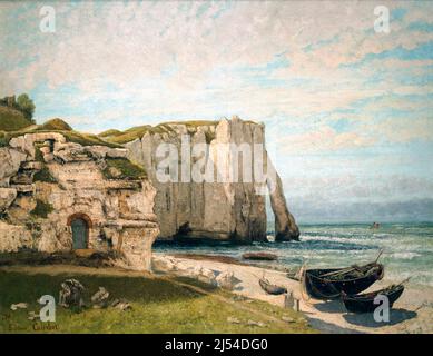 Falaises d'Etretat après la tempête, falaises d'Etretat après la tempête, falaises d'Etretat après la tempête, falaise d'Etretat après la tempête, la falaise d'Etretat près de l'orage, Gustave Banque D'Images