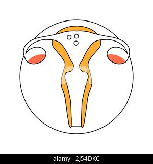 Modèle rond d'icône de gynécologie médicale Banque D'Images