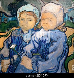 Deux filles, Out of temper, deux fillettes, Vincent van Gogh, 1890 ans, Musée d'Orsay, Paris, France, Europe Banque D'Images