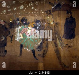 Danse au Moulin Rouge, la Goulue et Valentin le Desosse, Henri de Toulouse-Lautrec, 1895, Musée d'Orsay, Paris, France, Europe Banque D'Images