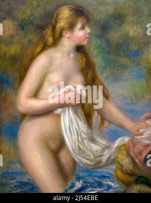 Bélier à cheveux longs, Baigneuse aux Cheveux longs, Pierre-Auguste Renoir, vers 1895, Musée de l'Orangerie, Paris, France, Europe Banque D'Images