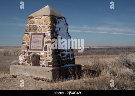 Lamar, Colorado - le site de Bent's New fort, un fort historique et un poste de commerce sur le sentier de Santa Fe. William Bent construit le fort en 1849 après son o Banque D'Images