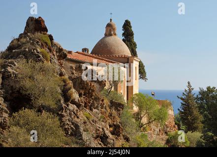 Madonna di Monserrato - une ancienne église chrétienne sur l'île d'Elbe, en Italie Banque D'Images