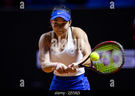 Stuttgart, Allemagne. 20th avril 2022. Tennis: WTA Tour - Stuttgart, célibataires, femmes, Round de 16, Swiatek (Pologne) - Lys (Allemagne). EVA Lys en action. Crédit : Tom Weller/dpa/Alay Live News Banque D'Images