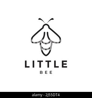 moderne simple abeille forme logo design vecteur graphique symbole illustration idée créative Illustration de Vecteur