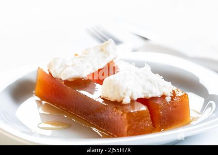 Dessert crémeux à la citrouille. Desserts de cuisine turque. Mise au point sélectionnée Banque D'Images