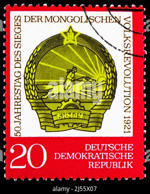 MOSCOU, RUSSIE - 27 MARS 2022: Timbre-poste imprimé en Allemagne montre , série, circa Banque D'Images