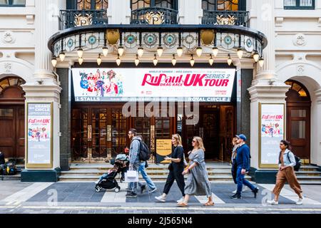 Rue Paul's Drag Race au London Palladium, un théâtre de Grade II West End situé sur Argyll Street, Londres, Royaume-Uni Banque D'Images