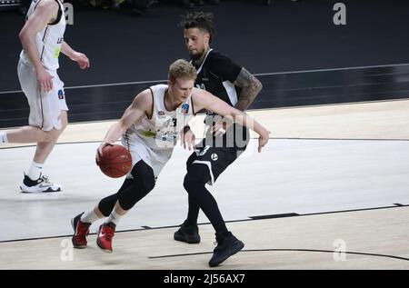 Bologna, Italie, 20 avril 2022, Kristupas Zemaitis (Lietkabelis Panevezys) pendant le match du tournoi Eurocup Segafredo Virtus Bologna vs. Lietkabelis Panevezys au Segafredo Arena - Bologne, 20 avril 2022 - photo: Michele Nucci Banque D'Images