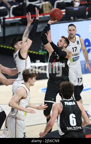 Bologna, Italie, 20 avril 2022, Marco Belinelli (Segafredo Virtus Bologna) pendant le match Eurocup Segafredo Virtus Bologna vs. Lietkabelis Panevezys au Segafredo Arena - Bologne, 20 avril 2022 - photo: Michele Nucci Banque D'Images