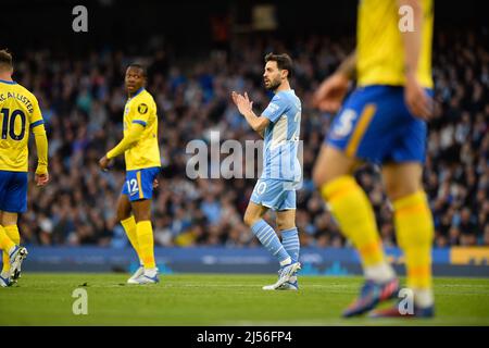 City Stadium, Manchester, Royaume-Uni. 20th avril 2022. Premier League football, Manchester City contre Brighton et Hove Albion; Bernardo Silva de Manchester City crédit: Action plus Sports/Alay Live News Banque D'Images