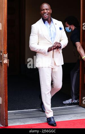 Pasadena, États-Unis. 20th avril 2022. PASADENA, LOS ANGELES, CALIFORNIE, États-Unis - AVRIL 20 : l'acteur américain Terry Crews arrive au tapis rouge de lancement de la saison 17 « America's Got Talent » de la NBC, qui s'est tenu au Pasadena Civic Auditorium le 20 avril 2022 à Pasadena, Los Angeles, Californie, États-Unis. (Photo de Xavier Collin/image Press Agency) Credit: Image Press Agency/Alay Live News Banque D'Images