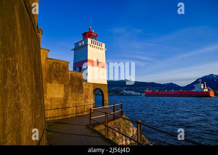 Brockton Point Lighthouse, Stanley Park, Vancouver, British Columbia, Canada Banque D'Images
