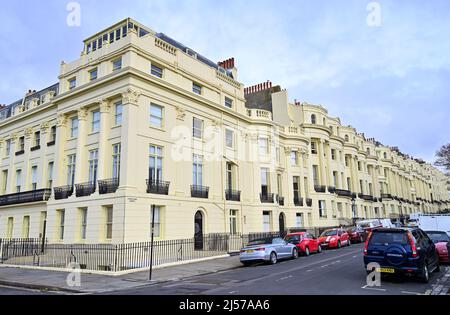 Brunswick Square et Terrace Hove , Brighton Royaume-Uni avec des bâtiments typiques de Régence Banque D'Images