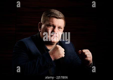 Photo du dossier datée du 05-02-2018 de Ricky Hatton qui revient sur la piste à l'âge de 43 ans. Date de publication : jeudi 21 avril 2022. Banque D'Images