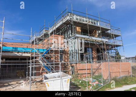 Maisons australiennes en cours de construction à Canberra, à Denman Prospect une nouvelle banlieue en cours de création, Canberra, ACT, Australie Banque D'Images