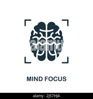 Icône Mind Focus. Un élément simple de la collection de yoga. Icône Creative Mind Focus pour la conception Web, les modèles, les infographies et bien plus encore Illustration de Vecteur