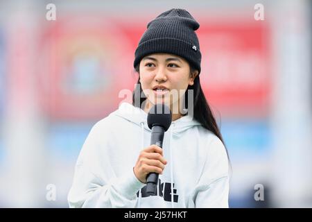 Chiba, Japon, 21 AVRIL 2022, Funa Nakayama (JPN), 21 AVRIL 2022 : X Games Chiba 2022 Conférence de presse au STADE ZOZO Marine, Chiba, Japon. Crédit: Naoki Morita/AFLO SPORT/Alay Live News Banque D'Images