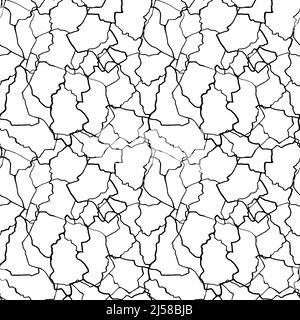 kintsugi art sans couture motif de éclats et de fragments de barbes différents avec des lignes fines. Illustration de Vecteur