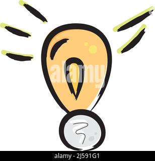 Esquisse isolée d'un vecteur de lampe Illustration de Vecteur