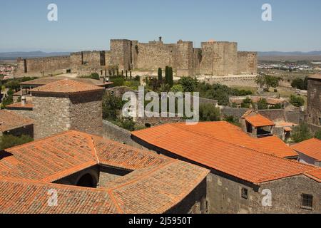 Voir Santa Maria la Mayor sur Castillo à Trujillo, Estrémadure, Espagne Banque D'Images